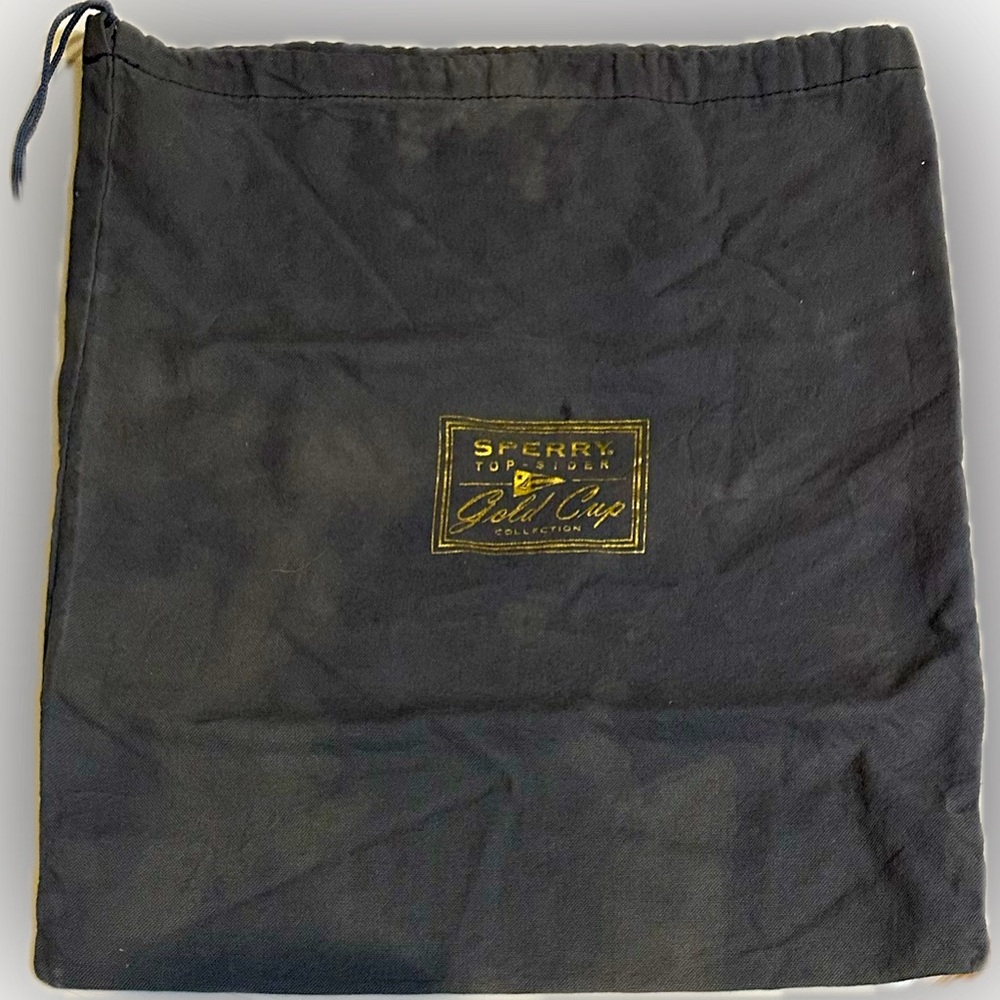 VTG SPERRY TOP-SIDER GOLD CUP COLLECTION DUST SHOE BAG GRAY  16”x18” COLLECTIBLE